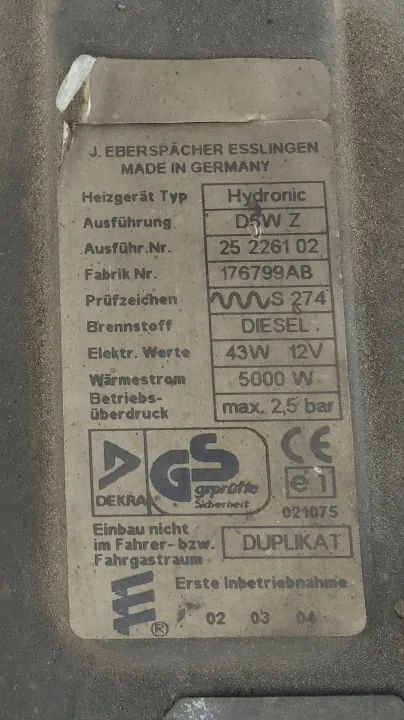 Webasto Lämmitys OEM 176799ab Toyota Dieselille image 3