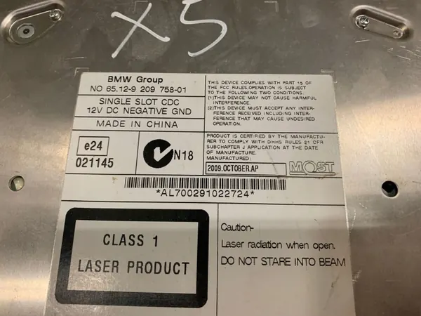 Leitor CD 6 BMW OEM 9209758 para X5/X6/MINI image 3