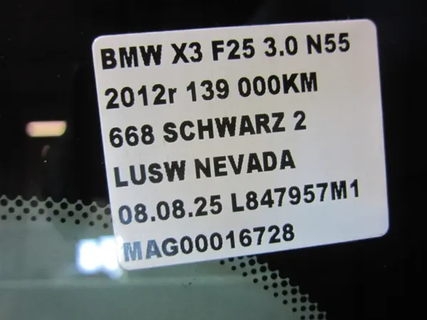 BMW X3 F25 Frontscheibe OEM 51317311298 image 10