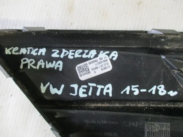 Griglia paraurti anteriore destra VW Jetta 15-18 OEM 5C6853666G image 2