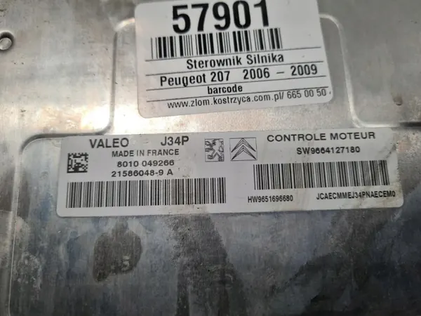 Motorstyrenhet Peugeot 207 OEM 9664127180 image 8