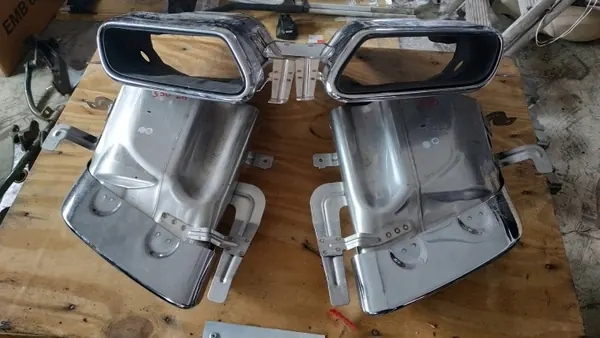 Volvo S90 V90 Linker Endschalldämpfer OEM 31383308 image 2