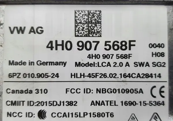 Módulo cinto Audi A8 4H D4 OEM 4H0907568F image 5