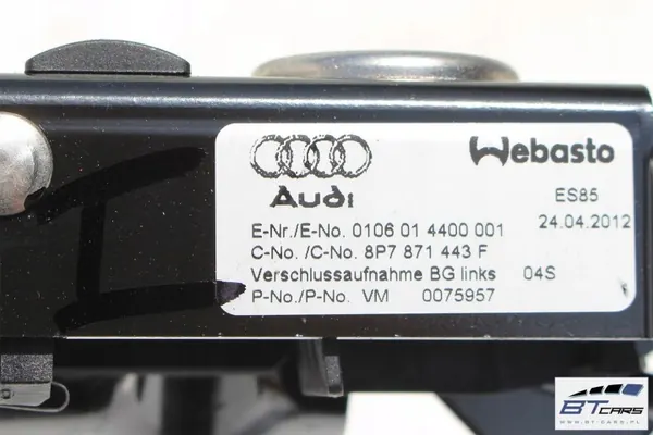 Tranca Teto Cabrio VW Audi OEM 8P7871443F Usado image 5