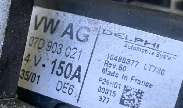 ALTERNATOR VW PASSAT B5 LIFT 4.0 W8 07D903021 image 3