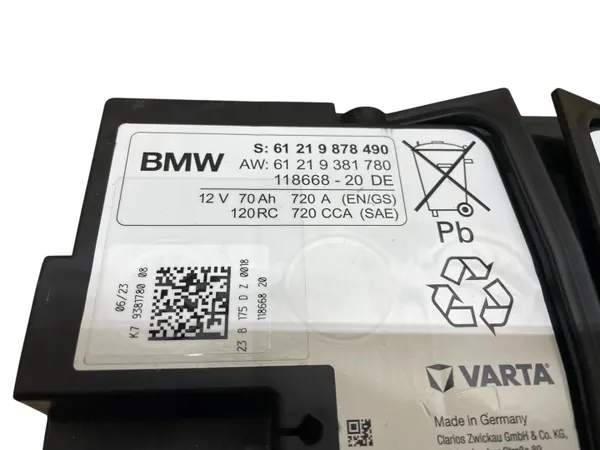 Batterie AGM OEM 9878490 12V 70Ah pour BMW image 4