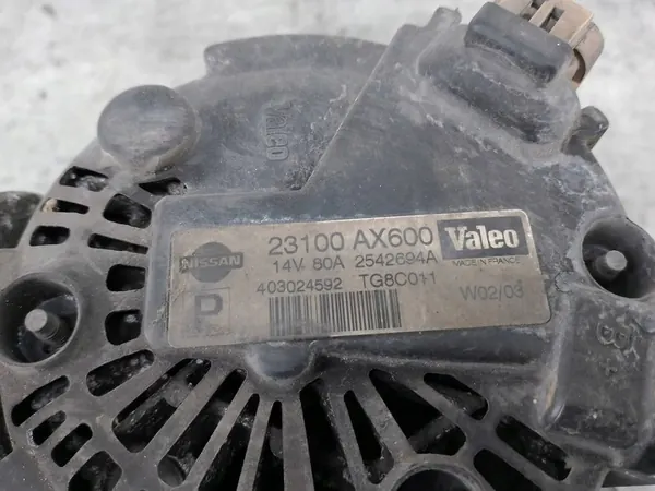 Vaihtovirtageneraattori Nissan Micra III K12 1.4 16V OEM 23100AX600 image 2