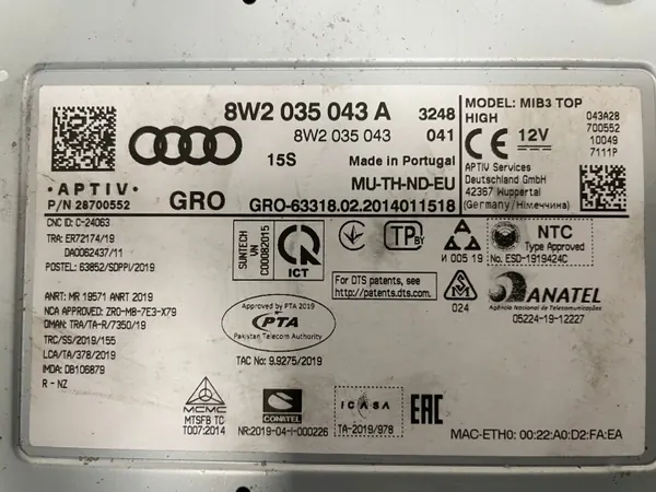 Lecteur de navigation MIB3 OEM pour Audi A4 B9 image 4