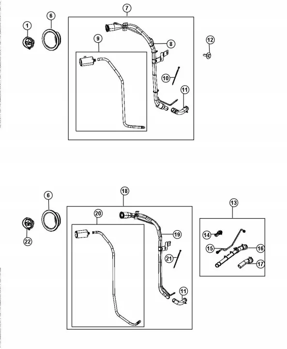 Bränslefyllningsrör OEM 05147097AG för Jeep Wrangler image 4