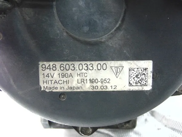 Vaihtovirtageneraattori Porsche Cayenne II 4.8 V8 500KM OEM 94860303300 image 6