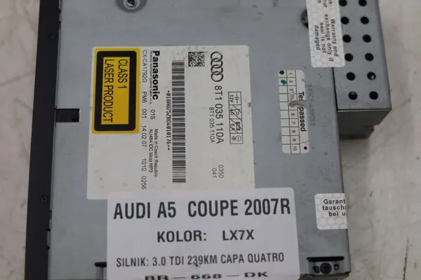 Leitor de CD OEM 8T1035110A para Audi A5 8T image 3