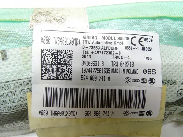 OEM 5G4880741A Cortina Airbag Esquerda para VW Golf VII image 5