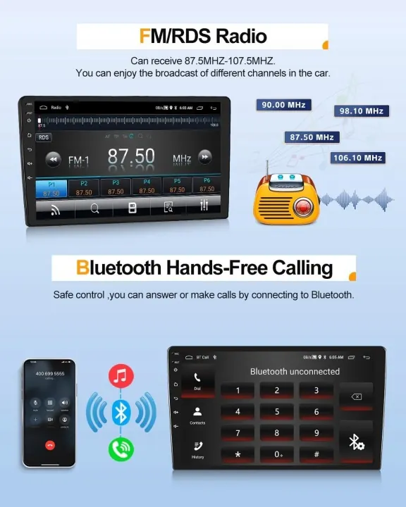 CAMECHO Android 12 radio voor Mercedes W163 9" met Navi image 3