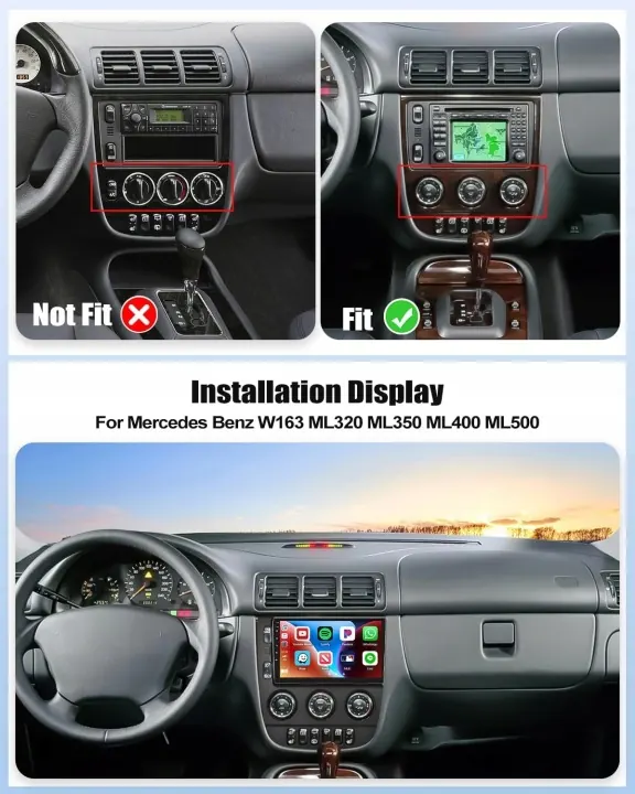 CAMECHO Android 12 radio voor Mercedes W163 9" met Navi image 6