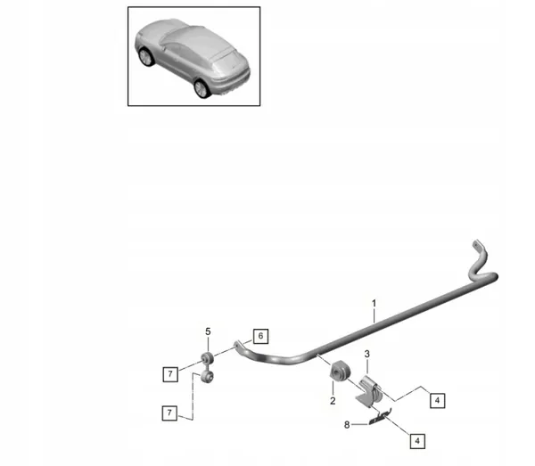 Achterophanging stabilisator OEM 95B511305H Porsche Macan image 6