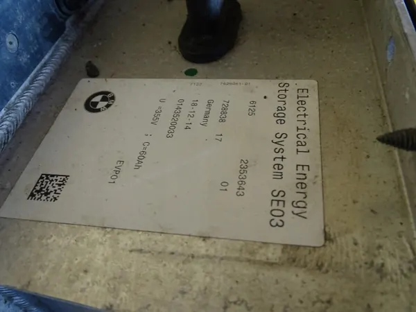 Bateria BMW 60 Ah usada OEM 728838 7625062 image 7