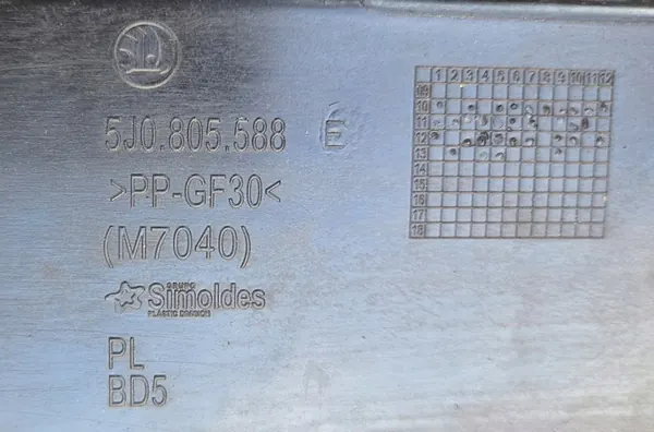 Vorderstoßstange SKODA FABIA II LIFT 2010- 5J0805588E image 7