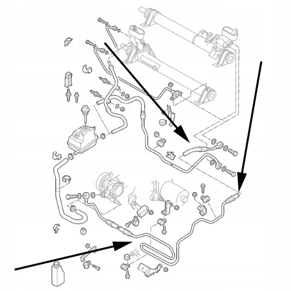 Servostyrningsslang VW Bora Golf 4 1.4 1.6 16V OEM 572NN43 image 3