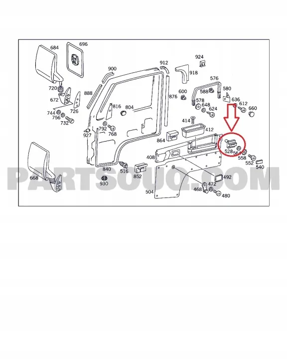 OEM A6317230055 Låsregel för MB100 D 631 88-96 image 6