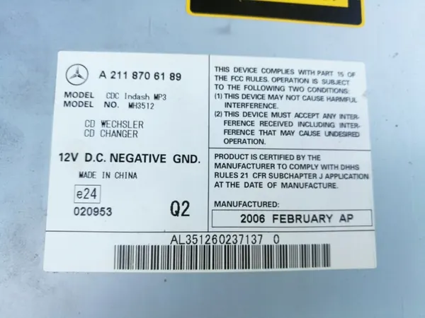 Changer CD Mercedes OEM A2118706189 - Occasion image 3