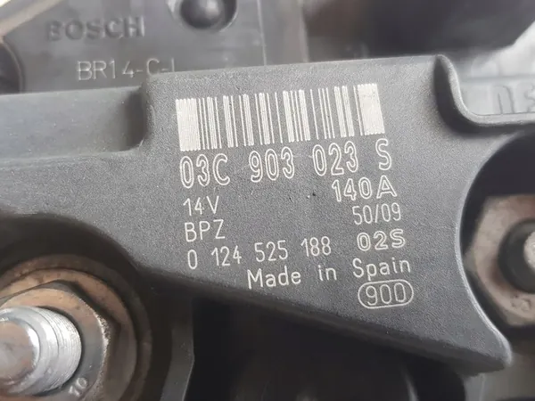 Alternaattori 140A 1.4 TFSI TSI CAX 03C903023S image 2
