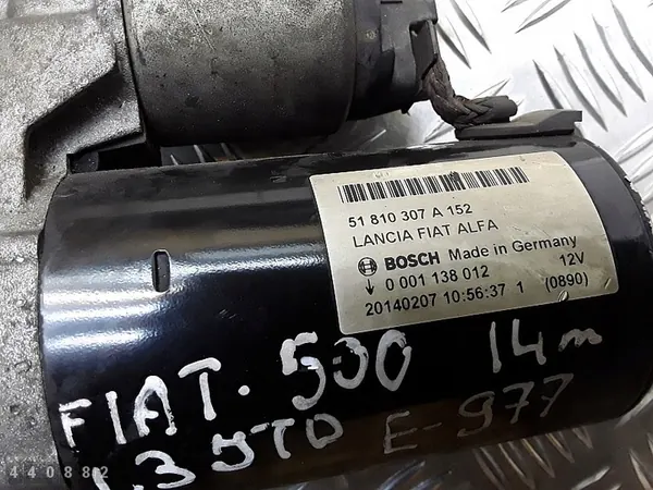 Motor de arranque Fiat 500 L 2014 1300JTD OEM 51810307A152 image 6
