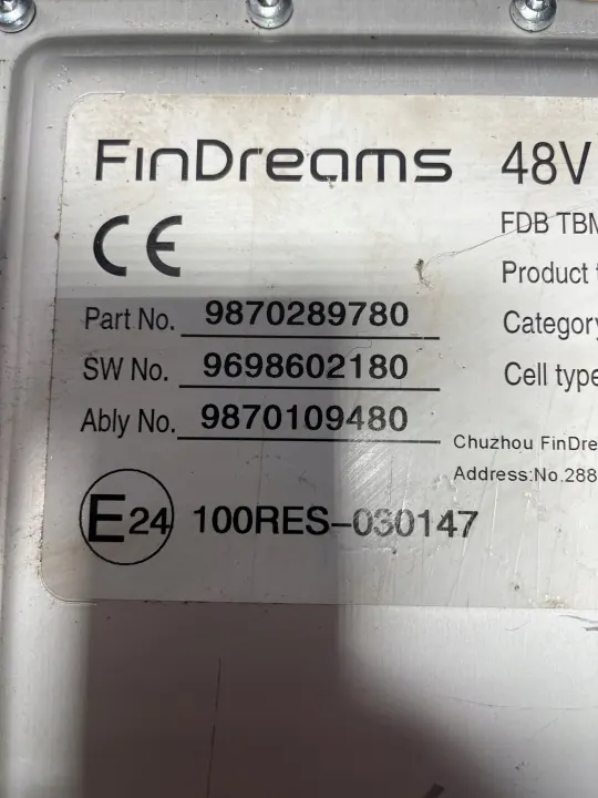 48V Batteri OEM 9870289780 för Fiat 600 Hybrid image 4