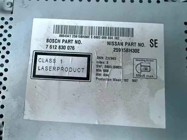 Radio CD Nissan Qashqai J10 OEM 25915BH30E image 5