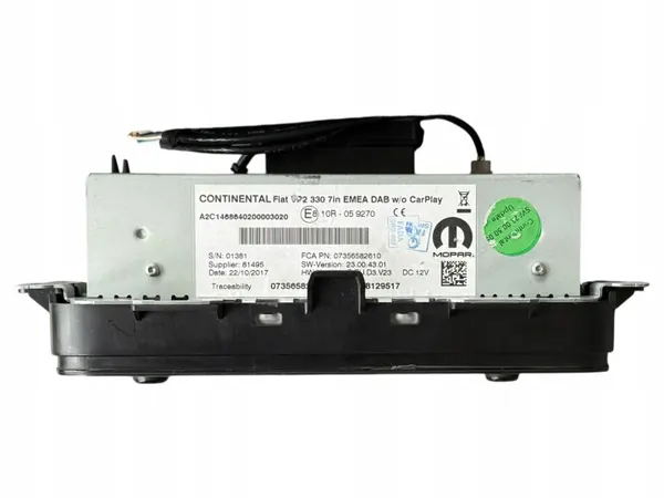 Radio Nav OEM 07356582610 7in DAB pour Fiat 500L image 5