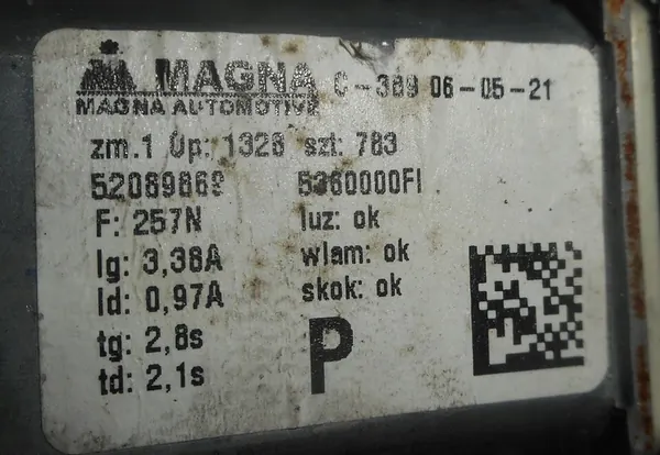 Mecanismo de janela dianteira direita Fiat 500 13 52089869 image 4