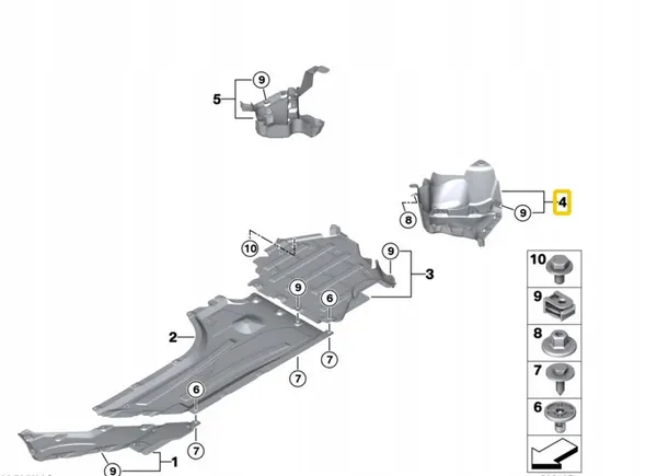 OEM 8085781 Bakre underredesskydd för BMW M2 G87 image 5