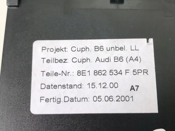 Portavasos Audi OEM 8E1862534F para A4 B6 image 4