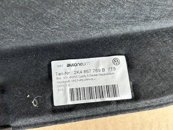 Estante trasera maletero OEM 2K4867769B AA para VW Caddy image 6