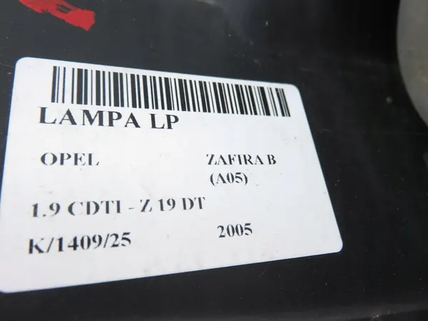 Vasen ajovalot Opel Zafira B 24451052 image 2