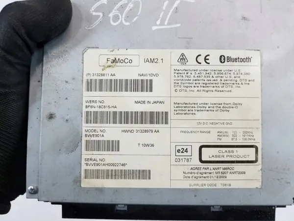 Rádio CD Navegação OEM 31328811 para Volvo V60 S60 II image 5
