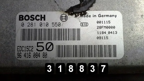 OEM AM-318837 ECU för Citroen C4 2.0 HDI 2001 image 3