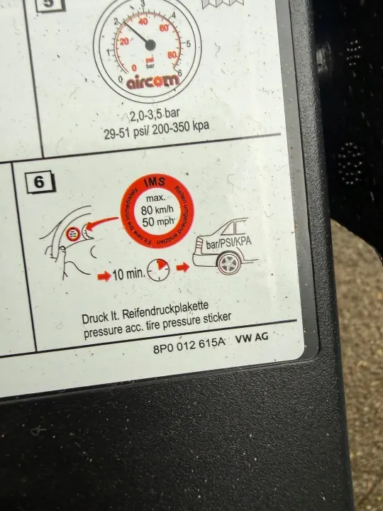 Audi A5 8W pyörän korjaussarja OEM 8W0012169K Sportback image 3