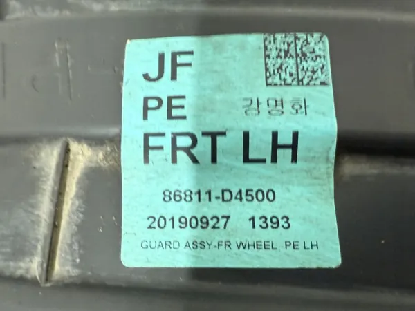Para-lamas dianteiro esquerdo Kia Optima 4 OEM 86811-D4500 image 5