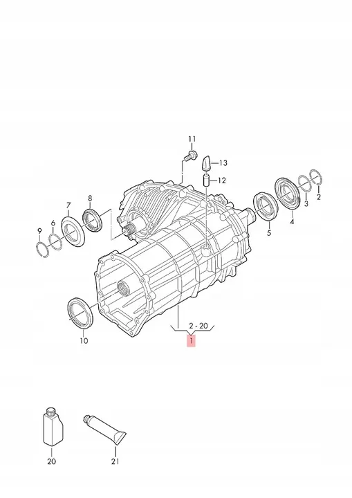 VW Touareg 7P Caja de transferencia NMU 0BU341011Q image 2