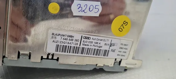 Audi Concert Radio OEM 8J0035186K för TT/TTS image 9