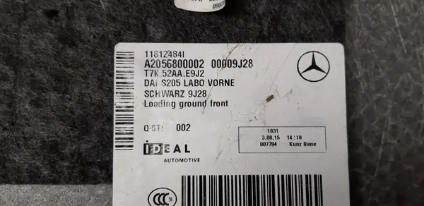 Trunk Mat MERCEDES-BENZ C COUPE A2056800002 image 6