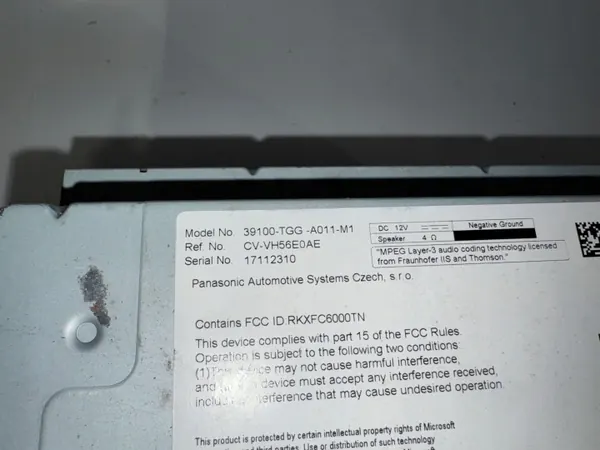 Honda OEM 39100-TGG-A011-M1 radio för Civic X 2017- image 5