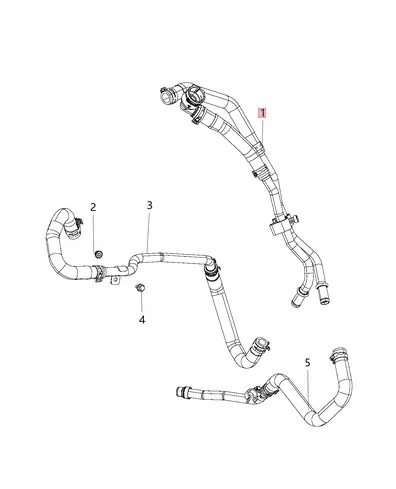 Durite d'eau OEM 68283373AD pour Jeep Wrangler JL 2.2 CRD image 3