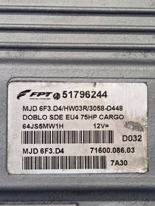 Ordinateur ECU moteur Fiat Doblo 51796244 image 4