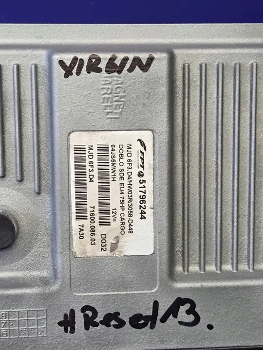 Ordinateur ECU moteur Fiat Doblo 51796244 image 5