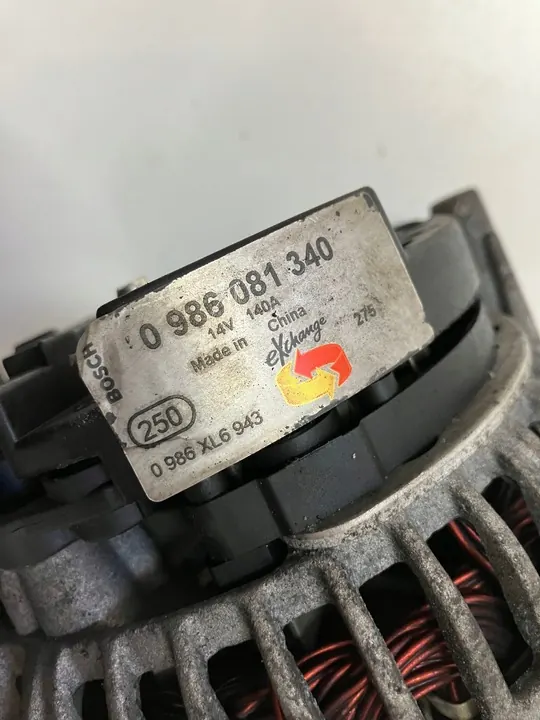 Generaattori 140A 1.6 Tdi Passat B8 2015 - 0986081340 image 3