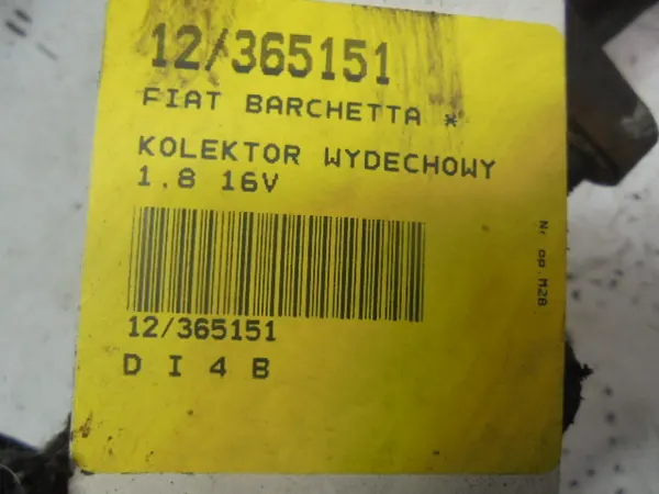 Coletor de escape Fiat Barchetta 2001 OEM 60610578 image 5