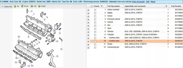 Motor de aba do coletor SAAB 9-3 (YS3F) 1.9L Diesel image 5