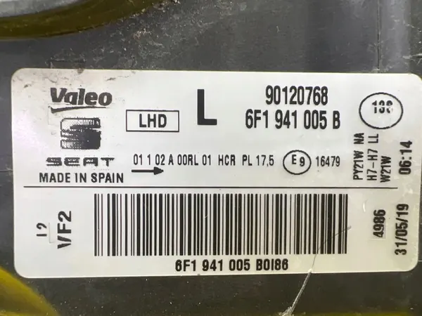 Farol Esquerdo Seat Ibiza V 5 6F1 Arona 17- OEM 6F1941005B image 3