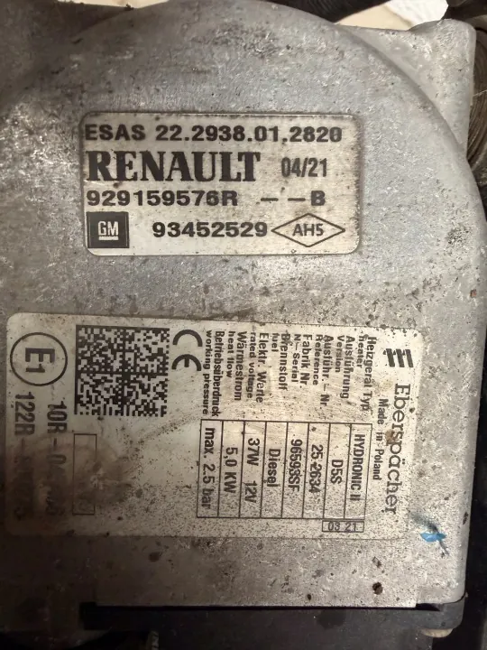 Renault Trafic Vivaro III Webasto Standheizung 929159576R image 4